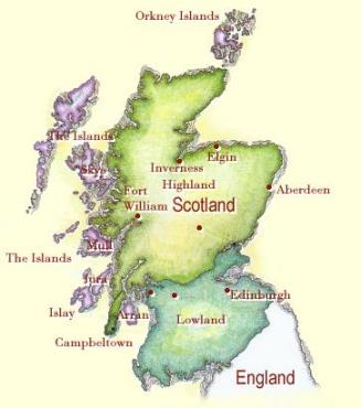 Map of Scotland